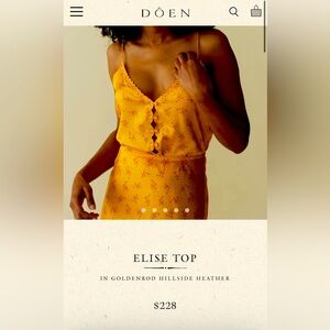 Doen Elise Silk Top Goldenrod Small